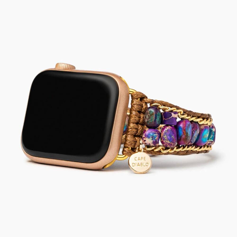 NEW CAPE DIABLO women's moonlight jasper apple watch strap in multi